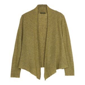 Eileen Fisher Variegated Mohair Cashmere Wool Open Front Cardigan Sz PL